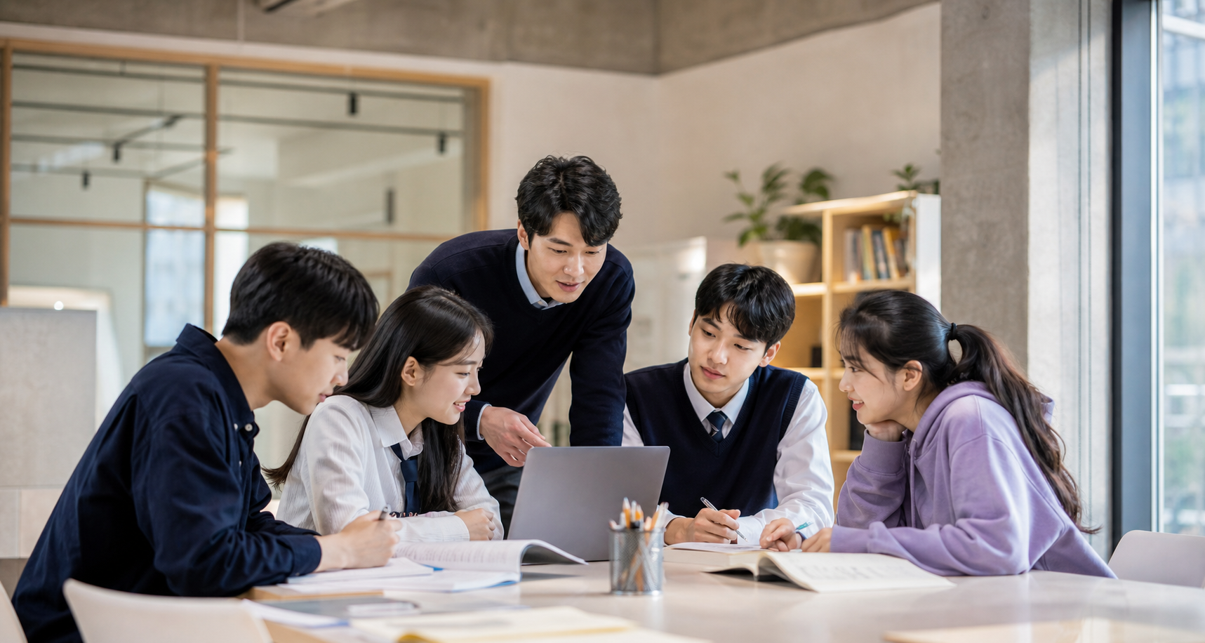 양쌤과외 교사와 학생이 학습 방향을 함께 확인하는 모습